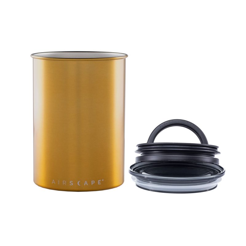 Airscape Stainless coffee canister BrushedBrass AS2707 02 web