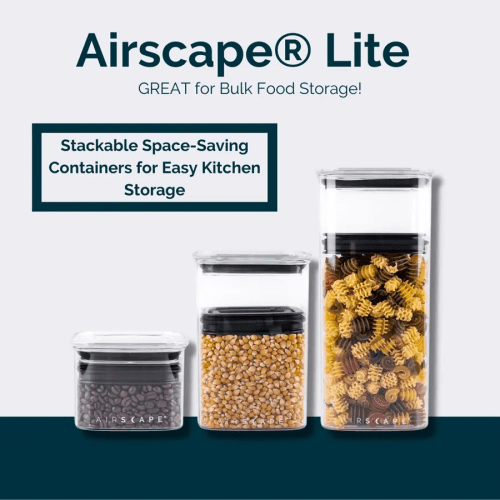 Airscape lite food storage container infographic