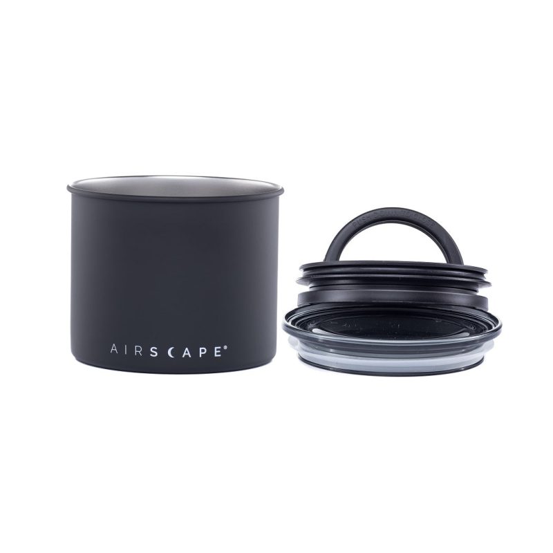 Airscape Stainless CoffeeCanister Matte Black AS1704 02 web