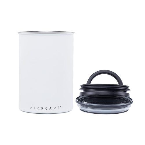 Airscape Stainless coffee canister Matte White AS2007 02 scaled 1