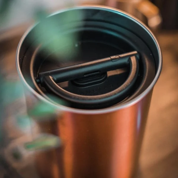 Coffee Container surrounded by Plants