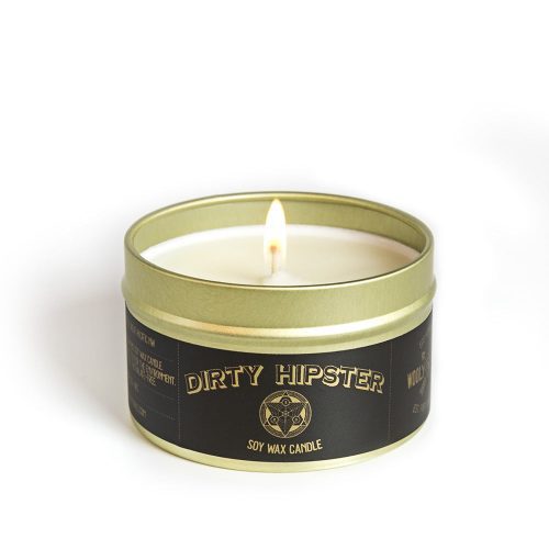 dirty hipster soy candle patchouli cedarwood tobacco bergamot candle wooly beast naturals 531609