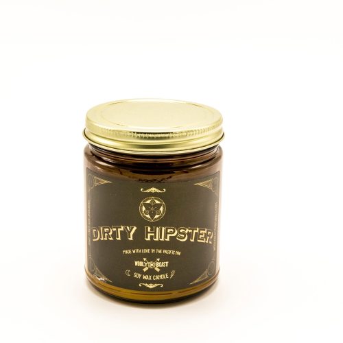 dirty hipster soy candle patchouli cedarwood tobacco bergamot candle wooly beast naturals 941288