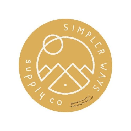 Simpler Ways Vanlife and Roadtrip Marketplace Simpler Ways Decorative Stickers Simpler Ways Circle Sticker Gold